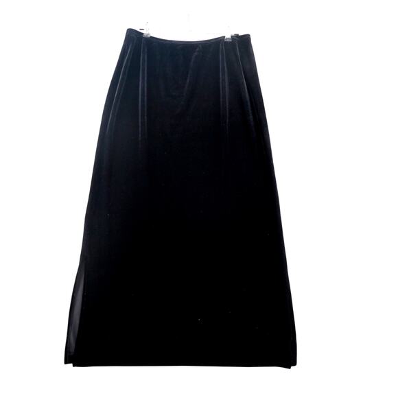 Old Navy Black Velvet Skirt Women’s M Soft Stretch Holiday Party Evening Gothic - Picture 6 of 6